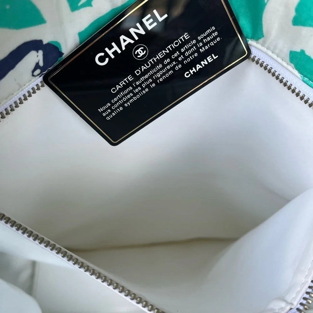 Chanel large floral tote.
